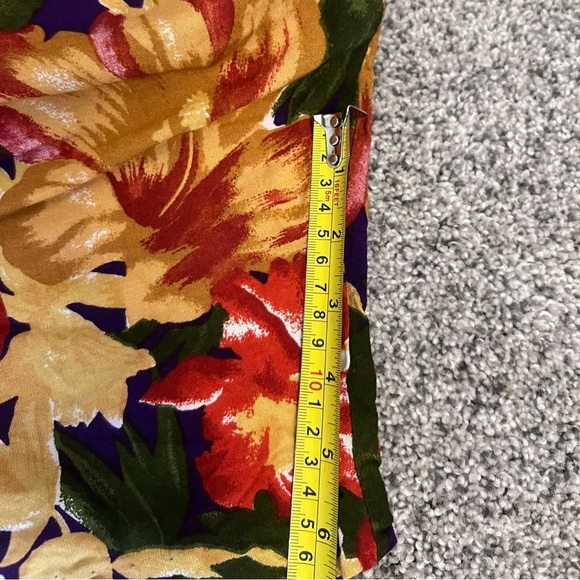 Vtg Jeffery & Dara By Linda Hutley Mini Floral Belted Dress Short Sleeve US 3/4 - Picture 7 of 10